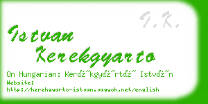 istvan kerekgyarto business card